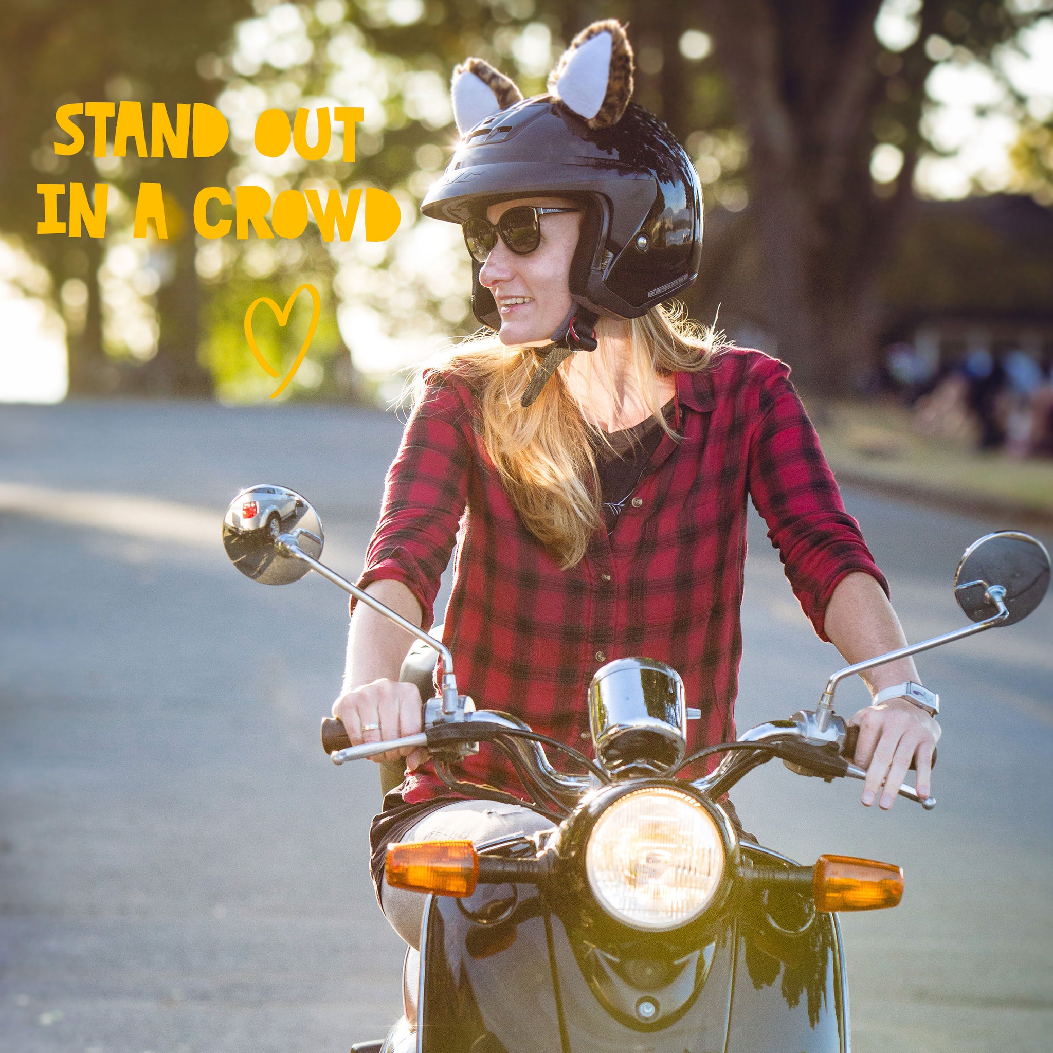 girl motorcycle helmet accessories ParaWild Helmet Accessory: Stay Safe in Style, Leopard Ears
