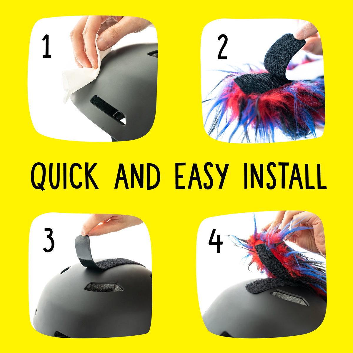 Fun Helmet Accessories Animal Ears/Mohawk/Fins/Eyes | ParaWild ...